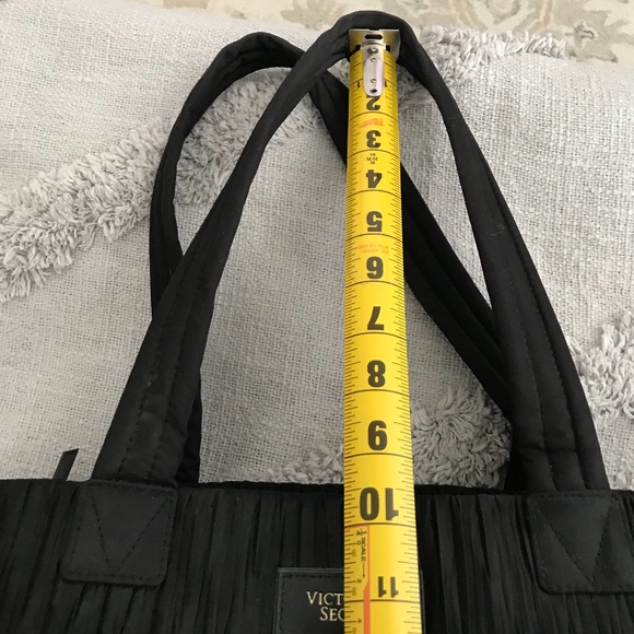 Victoria’s Secret Large Black Top Zipper Tote - Picture 13 of 14